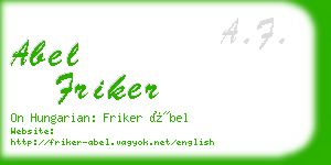 abel friker business card